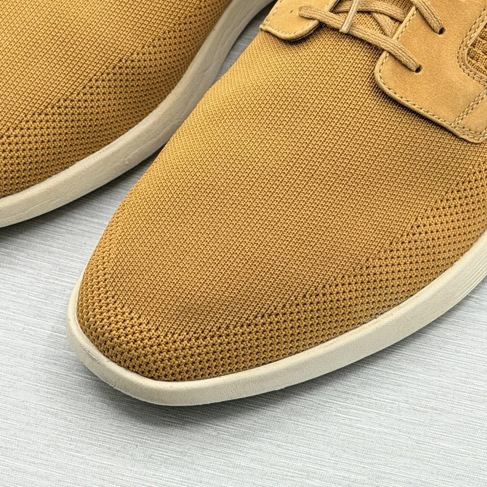 Wolf & Shepherd SwiftKnit Men's 13 Knit Dress Sneakers Camel Tan Hybrid